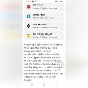 Men's Redwing Work Book